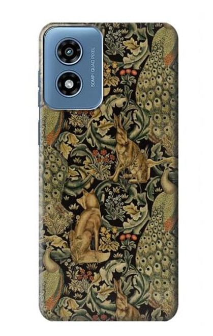 W3661 William Morris Forest Velvet Hard Case and Leather Flip Case For Motorola Moto G Play 4G (2024)