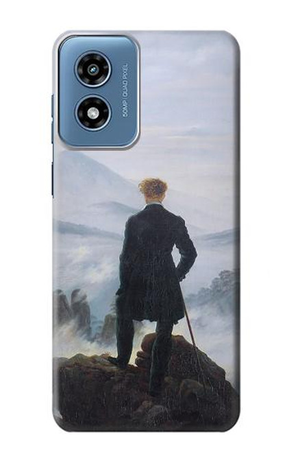 W3789 Wanderer above the Sea of Fog Hard Case and Leather Flip Case For Motorola Moto G Play 4G (2024)