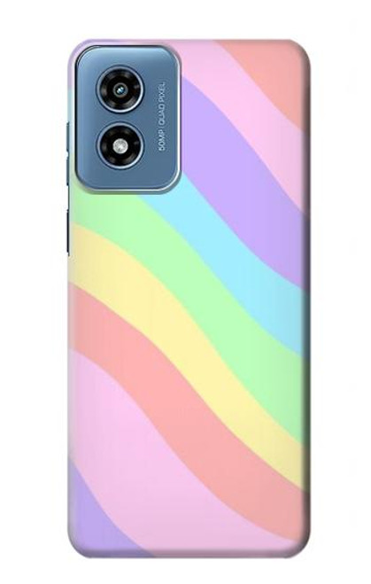 W3810 Pastel Unicorn Summer Wave Hard Case and Leather Flip Case For Motorola Moto G Play 4G (2024)