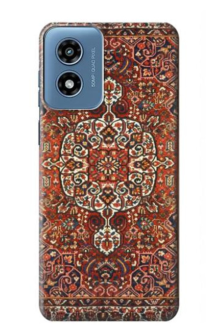 W3813 Persian Carpet Rug Pattern Hard Case and Leather Flip Case For Motorola Moto G Play 4G (2024)