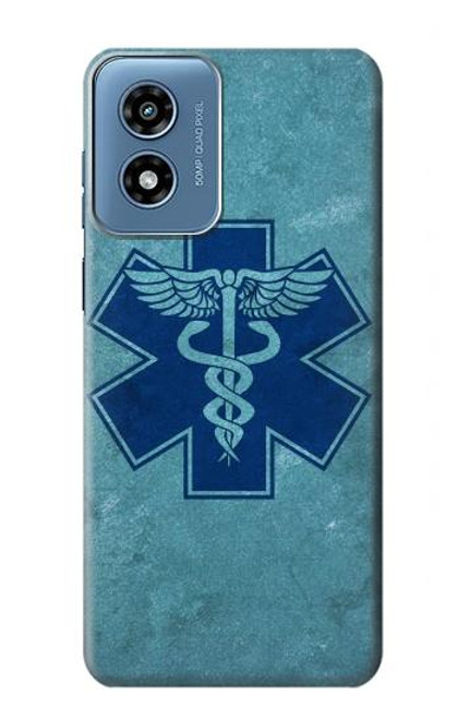 W3824 Caduceus Medical Symbol Hard Case and Leather Flip Case For Motorola Moto G Play 4G (2024)