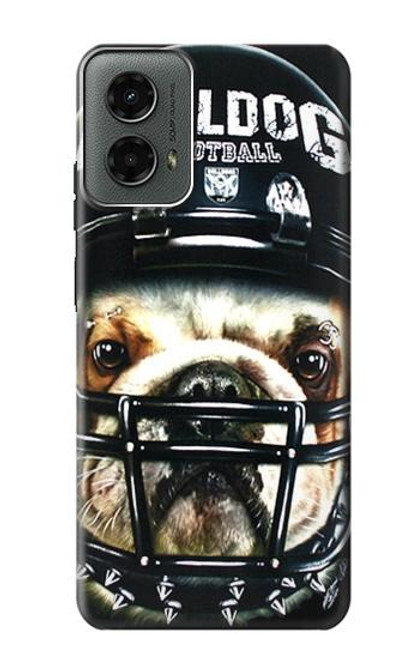 W0098 Bulldog American Football Hard Case and Leather Flip Case For Motorola Moto G 5G (2024)