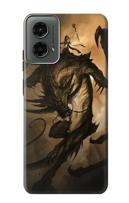 W0388 Dragon Rider Hard Case and Leather Flip Case For Motorola Moto G 5G (2024)