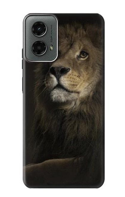 W0472 Lion Hard Case and Leather Flip Case For Motorola Moto G 5G (2024)