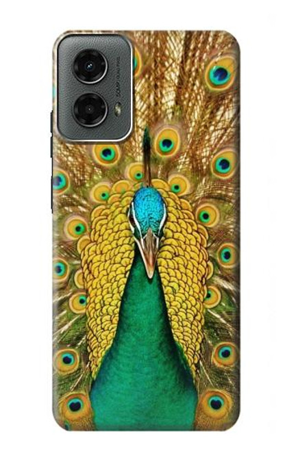 W0513 Peacock Hard Case and Leather Flip Case For Motorola Moto G 5G (2024)