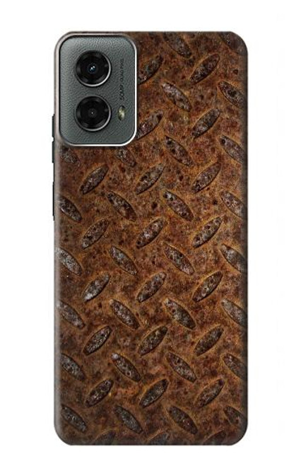 W0542 Rust Texture Hard Case and Leather Flip Case For Motorola Moto G 5G (2024)