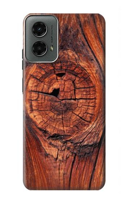 W0603 Wood Graphic Printed Hard Case and Leather Flip Case For Motorola Moto G 5G (2024)