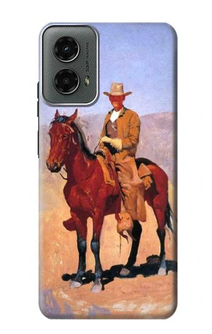 W0772 Cowboy Western Hard Case and Leather Flip Case For Motorola Moto G 5G (2024)