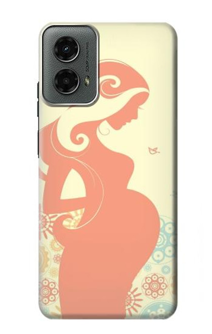 W0815 Pregnant Art Hard Case and Leather Flip Case For Motorola Moto G 5G (2024)