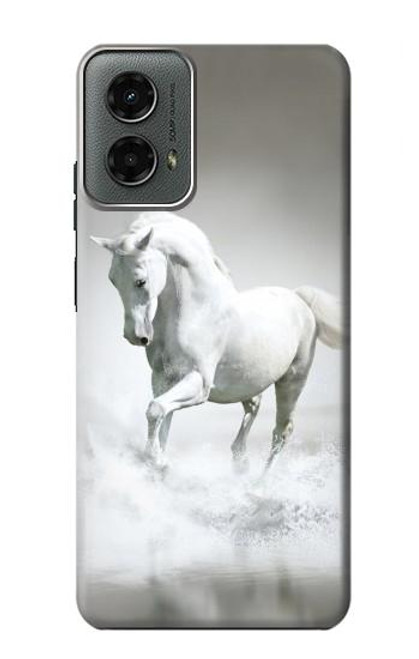 W0932 White Horse Hard Case and Leather Flip Case For Motorola Moto G 5G (2024)