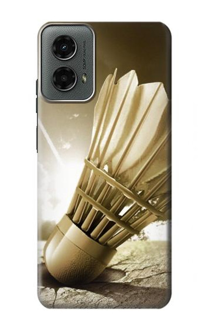 W0979 Badminton Sport Art Hard Case and Leather Flip Case For Motorola Moto G 5G (2024)