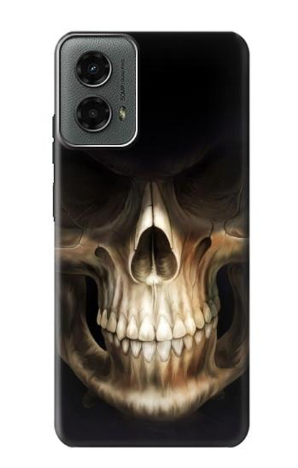 W1107 Skull Face Grim Reaper Hard Case and Leather Flip Case For Motorola Moto G 5G (2024)