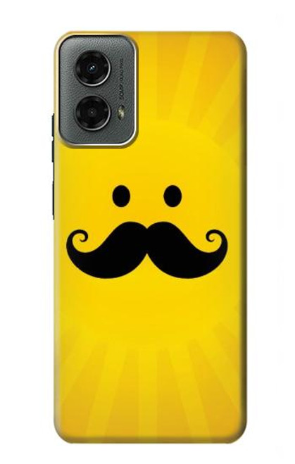 W1145 Yellow Mustache Sun Hard Case and Leather Flip Case For Motorola Moto G 5G (2024)