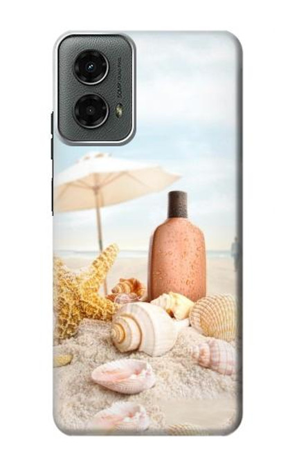 W1425 Seashells on The Beach Hard Case and Leather Flip Case For Motorola Moto G 5G (2024)