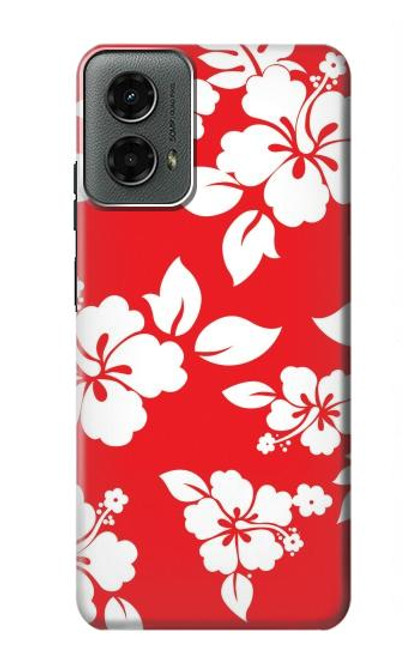 W1949 Hawaiian Hibiscus Pattern Hard Case and Leather Flip Case For Motorola Moto G 5G (2024)