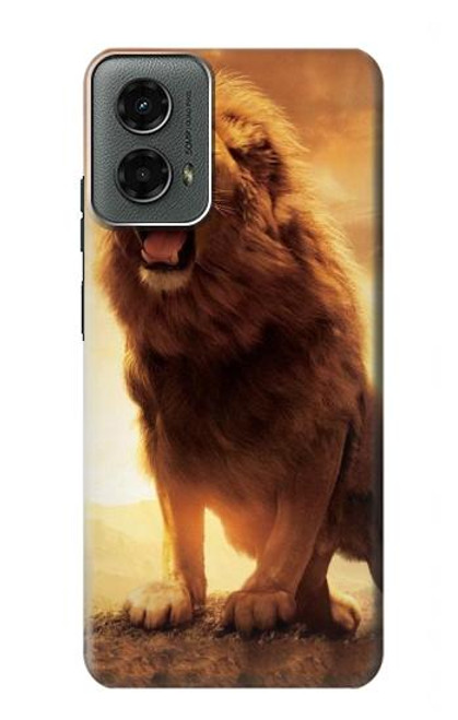 W1957 Lion Aslan Hard Case and Leather Flip Case For Motorola Moto G 5G (2024)