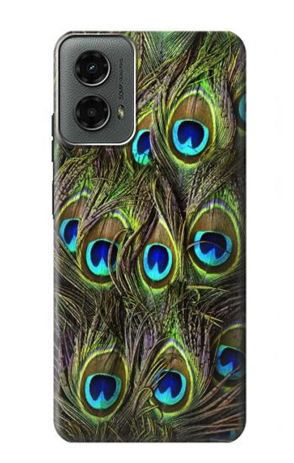 W1965 Peacock Feather Hard Case and Leather Flip Case For Motorola Moto G 5G (2024)