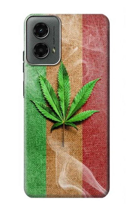 W2109 Smoke Reggae Rasta Flag Hard Case and Leather Flip Case For Motorola Moto G 5G (2024)