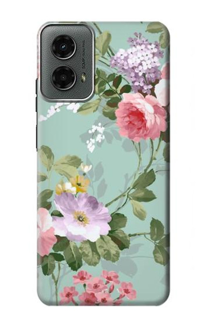 W2178 Flower Floral Art Painting Hard Case and Leather Flip Case For Motorola Moto G 5G (2024)