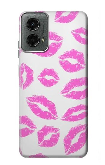 W2214 Pink Lips Kisses Hard Case and Leather Flip Case For Motorola Moto G 5G (2024)