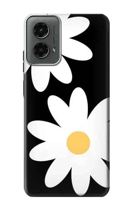 W2315 Daisy White Flowers Hard Case and Leather Flip Case For Motorola Moto G 5G (2024)