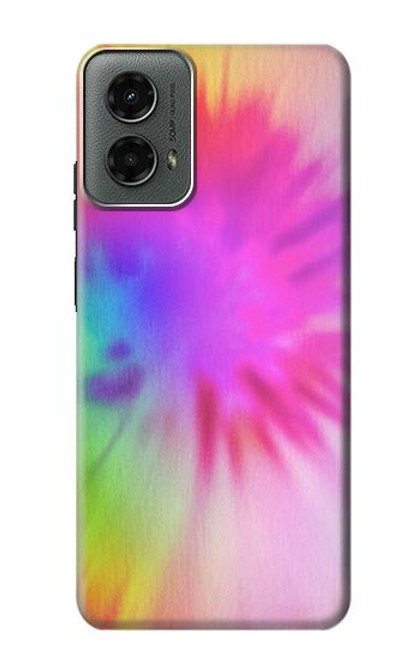 W2488 Tie Dye Color Hard Case and Leather Flip Case For Motorola Moto G 5G (2024)