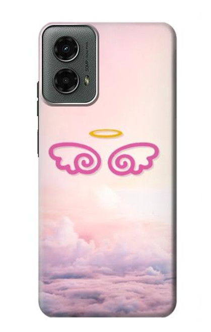 W2514 Cute Angel Wings Hard Case and Leather Flip Case For Motorola Moto G 5G (2024)