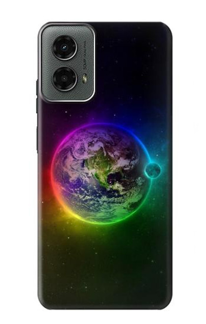 W2570 Colorful Planet Hard Case and Leather Flip Case For Motorola Moto G 5G (2024)