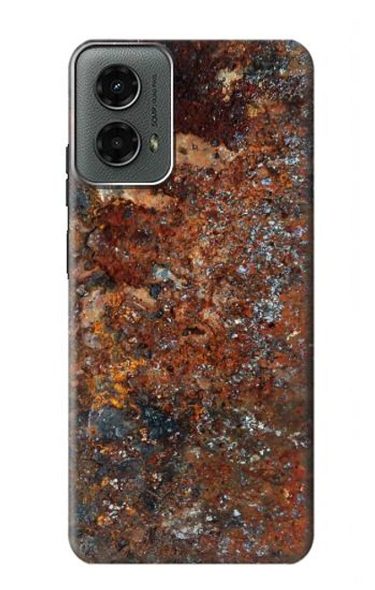 W2714 Rust Steel Texture Graphic Printed Hard Case and Leather Flip Case For Motorola Moto G 5G (2024)