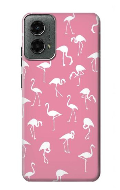 W2858 Pink Flamingo Pattern Hard Case and Leather Flip Case For Motorola Moto G 5G (2024)