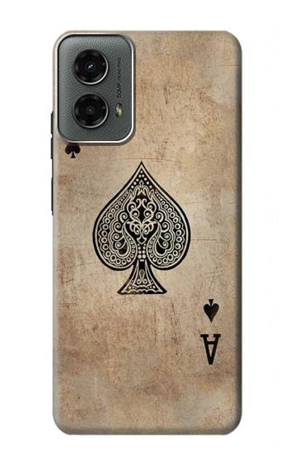 W2928 Vintage Spades Ace Card Hard Case and Leather Flip Case For Motorola Moto G 5G (2024)