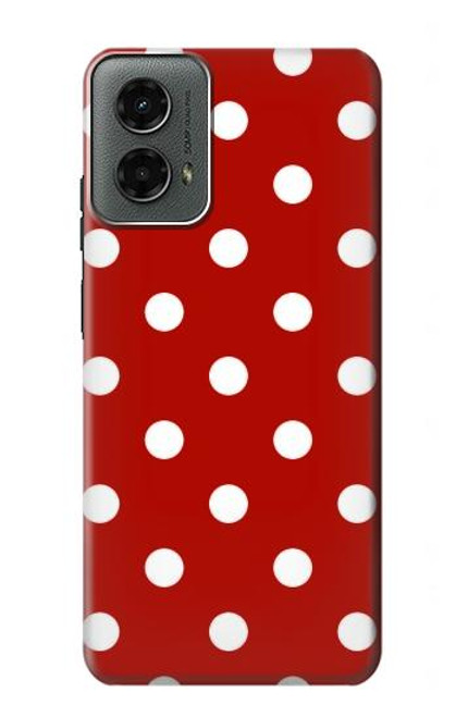 W2951 Red Polka Dots Hard Case and Leather Flip Case For Motorola Moto G 5G (2024)