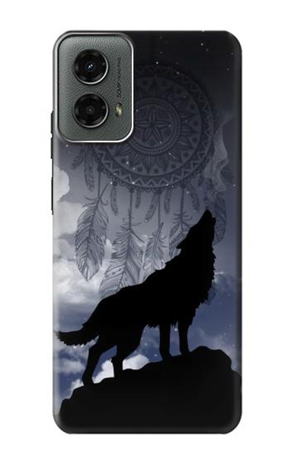 W3011 Dream Catcher Wolf Howling Hard Case and Leather Flip Case For Motorola Moto G 5G (2024)