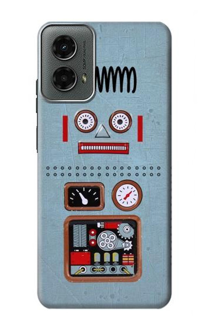 W3040 Retro Robot Toy Hard Case and Leather Flip Case For Motorola Moto G 5G (2024)