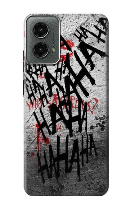 W3073 Joker Hahaha Blood Splash Hard Case and Leather Flip Case For Motorola Moto G 5G (2024)