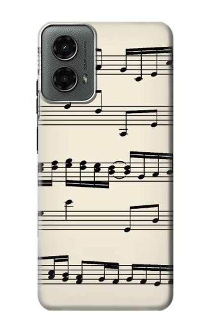 W3082 Music Sheet Hard Case and Leather Flip Case For Motorola Moto G 5G (2024)