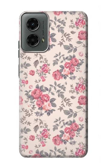 W3095 Vintage Rose Pattern Hard Case and Leather Flip Case For Motorola Moto G 5G (2024)