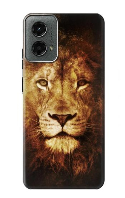 W3182 Lion Hard Case and Leather Flip Case For Motorola Moto G 5G (2024)