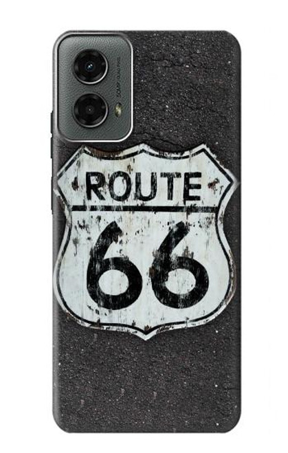 W3207 Route 66 Sign Hard Case and Leather Flip Case For Motorola Moto G 5G (2024)