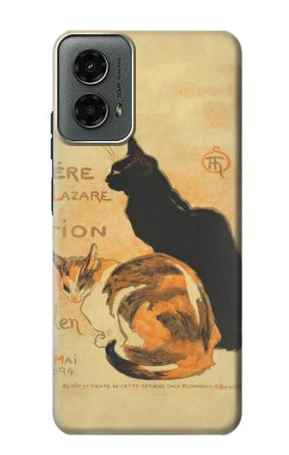 W3229 Vintage Cat Poster Hard Case and Leather Flip Case For Motorola Moto G 5G (2024)