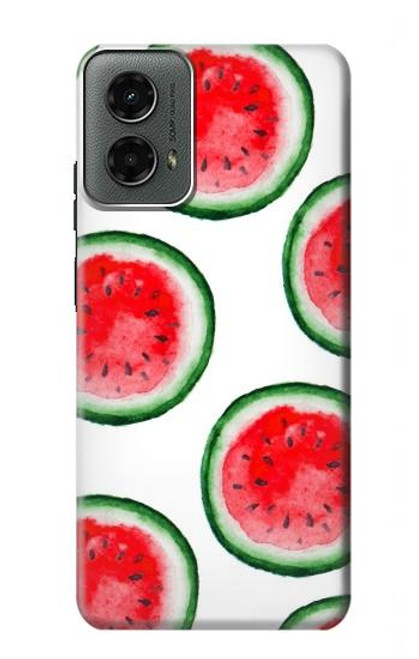 W3236 Watermelon Pattern Hard Case and Leather Flip Case For Motorola Moto G 5G (2024)