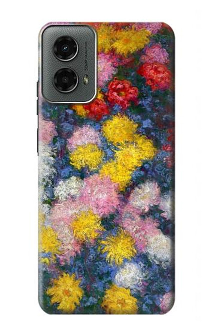 W3342 Claude Monet Chrysanthemums Hard Case and Leather Flip Case For Motorola Moto G 5G (2024)