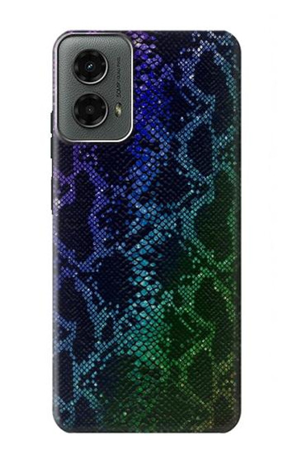 W3366 Rainbow Python Skin Graphic Print Hard Case and Leather Flip Case For Motorola Moto G 5G (2024)