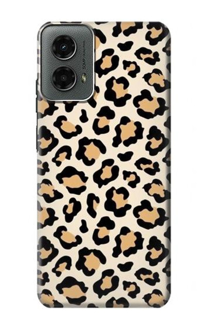 W3374 Fashionable Leopard Seamless Pattern Hard Case and Leather Flip Case For Motorola Moto G 5G (2024)