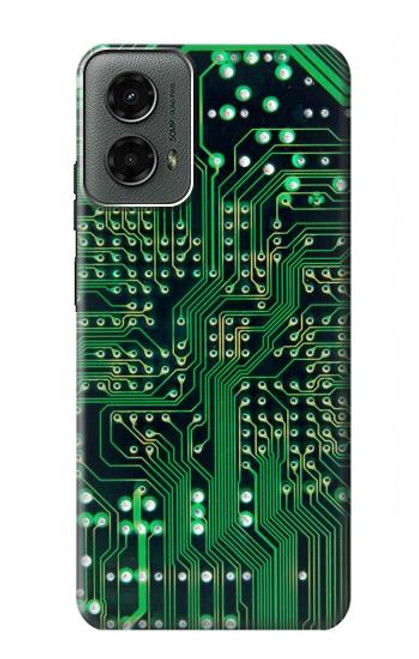 W3392 Electronics Board Circuit Graphic Hard Case and Leather Flip Case For Motorola Moto G 5G (2024)