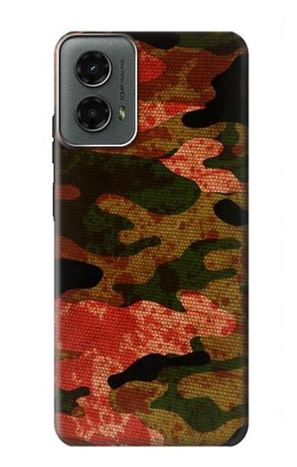 W3393 Camouflage Blood Splatter Hard Case and Leather Flip Case For Motorola Moto G 5G (2024)