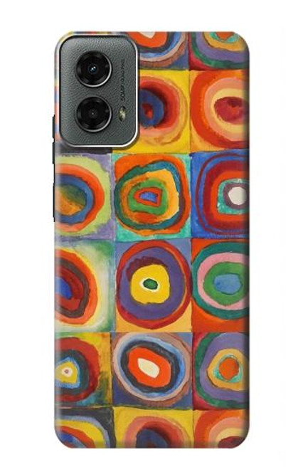 W3409 Squares Concentric Circles Hard Case and Leather Flip Case For Motorola Moto G 5G (2024)