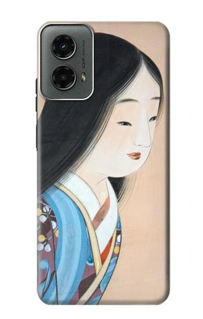 W3483 Japan Beauty Kimono Hard Case and Leather Flip Case For Motorola Moto G 5G (2024)