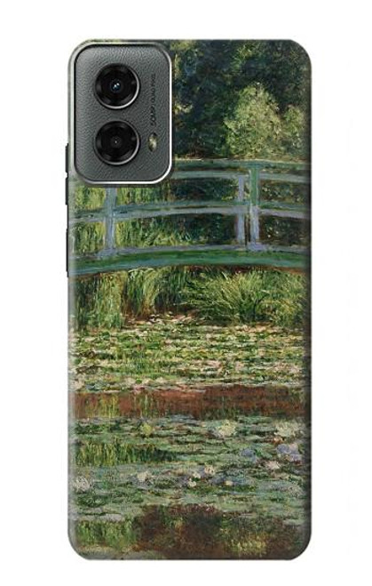 W3674 Claude Monet Footbridge and Water Lily Pool Hard Case and Leather Flip Case For Motorola Moto G 5G (2024)