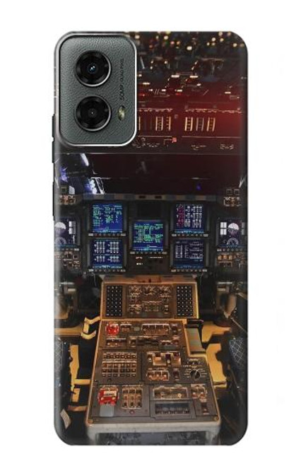 W3836 Airplane Cockpit Hard Case and Leather Flip Case For Motorola Moto G 5G (2024)